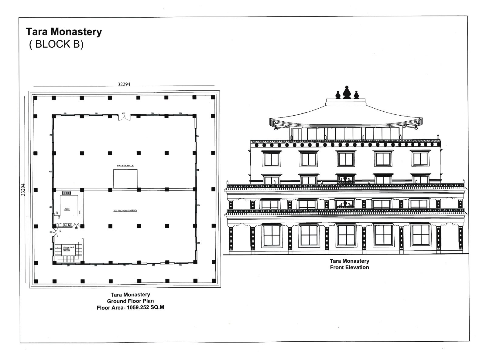 Ground Floor Plan & Elevation