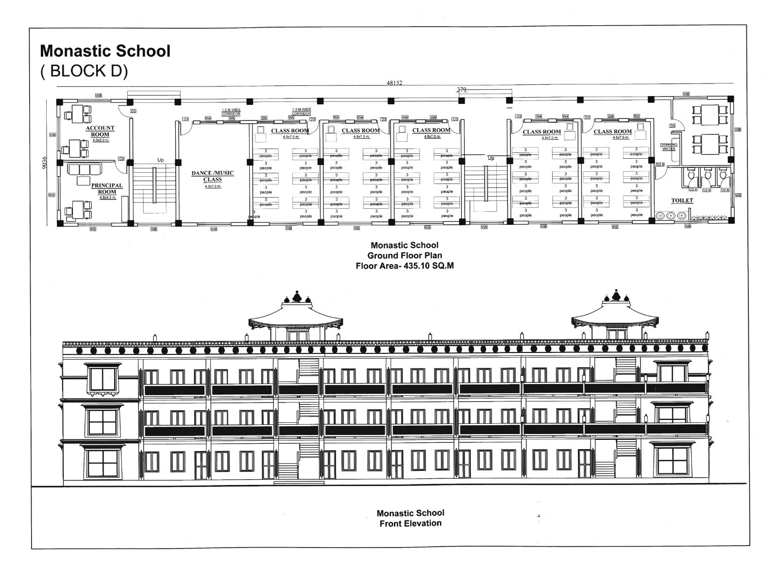 Ground Floor Plan & Elevation